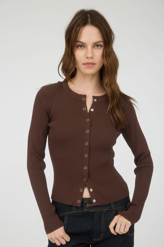 Sandy Ribbed Cardi - CHC