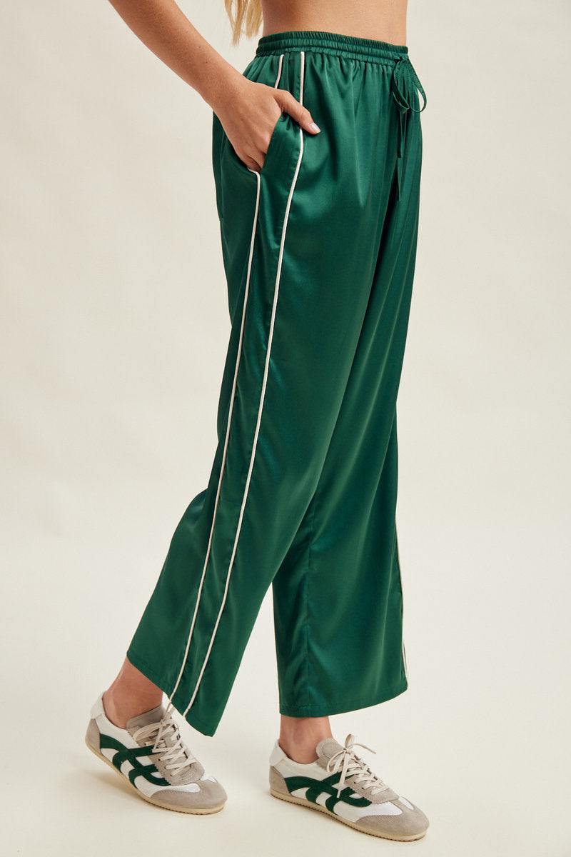 Satin Track Pants - GRN