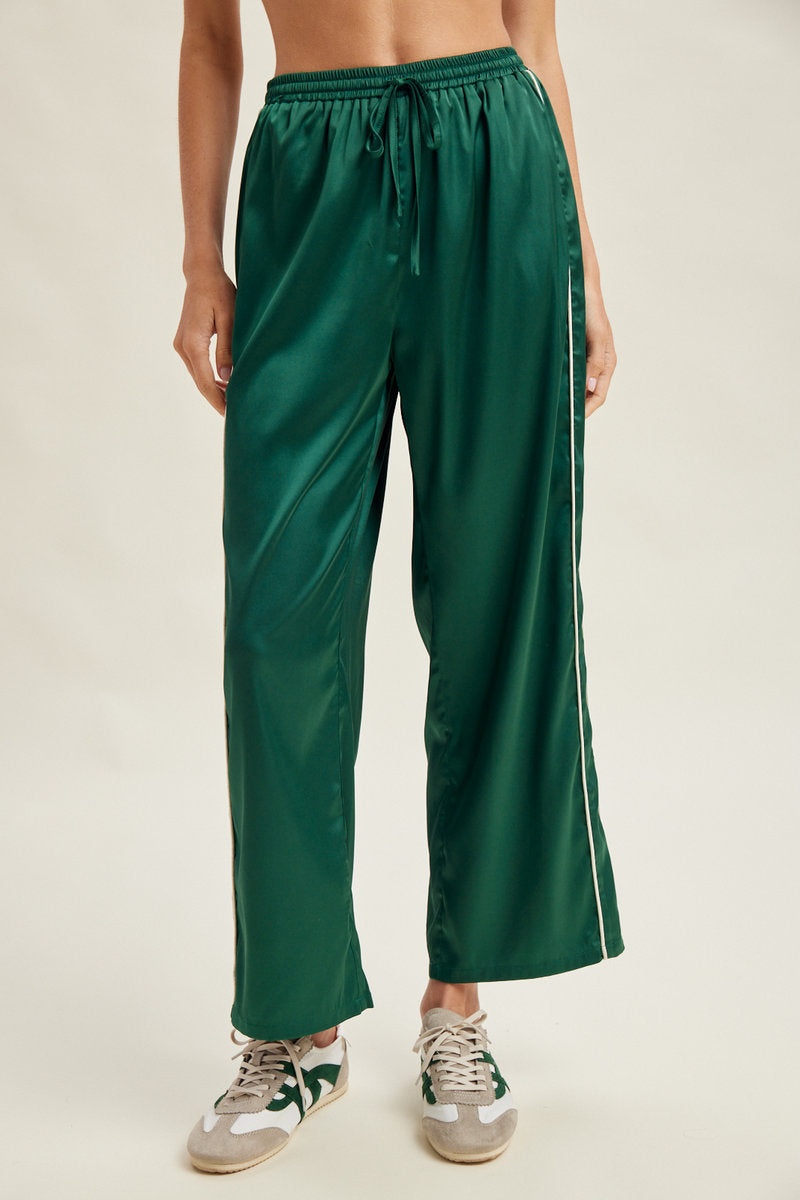 Satin Track Pants - GRN