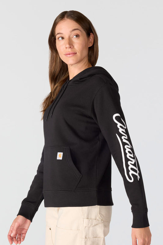 Sawyer Script Logo Hoodie - BLK