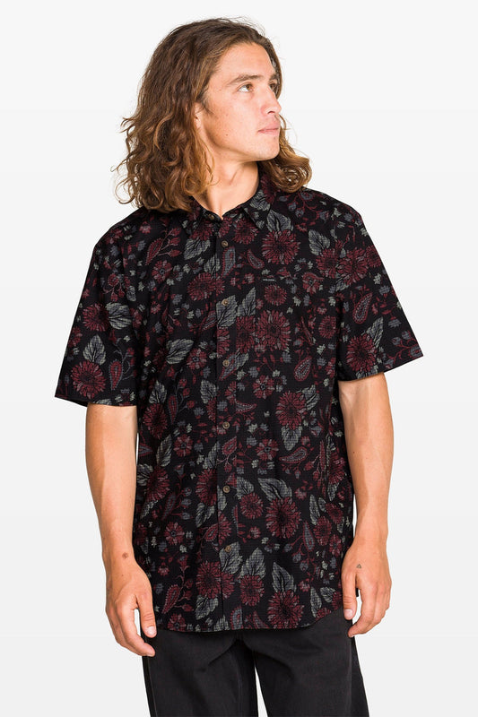Scaler Stone Woven Short Sleeve Shirt - BLK
