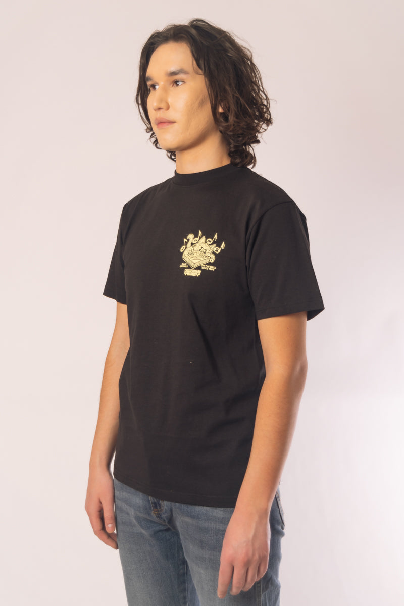 Scratched Records Tee - BLK
