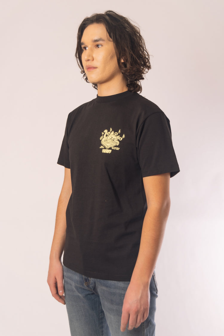 Scratched Records Tee - BLK