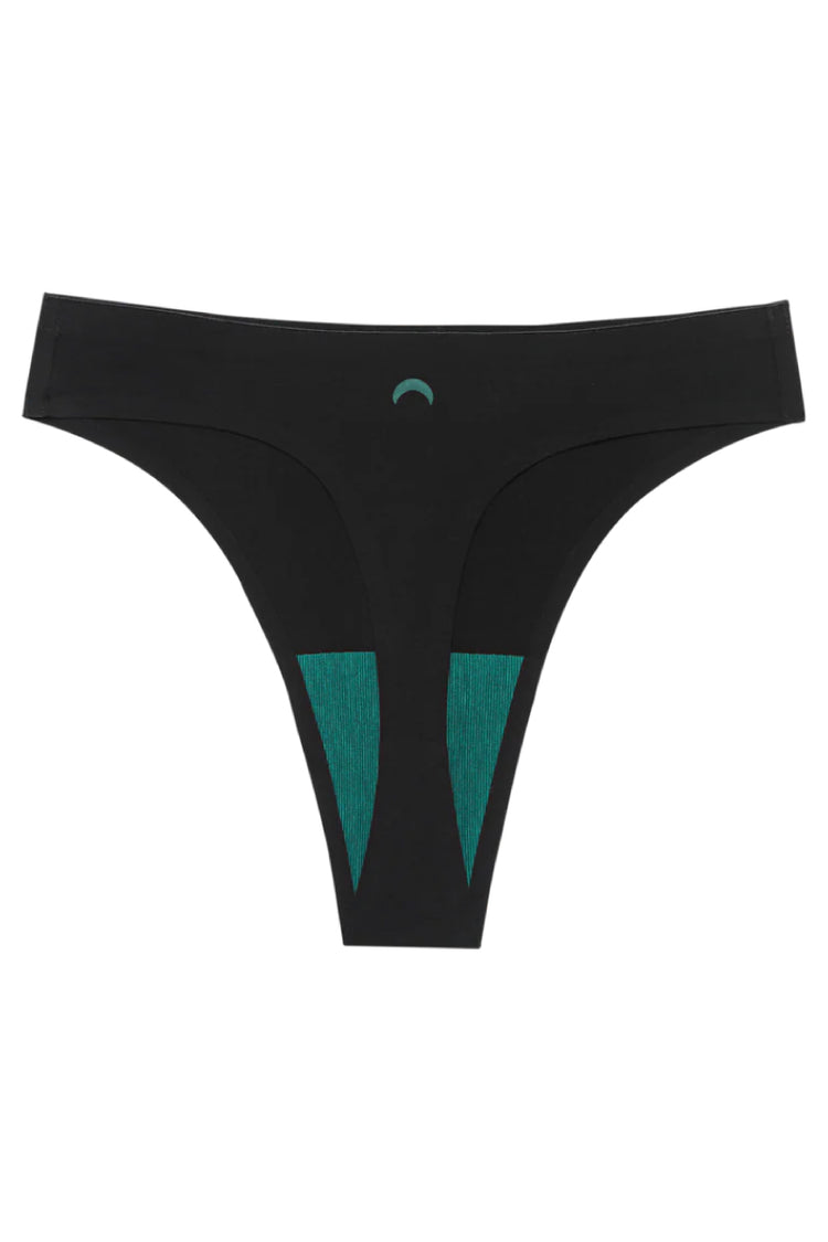 Seamless High Rise Thong - Black - BLK