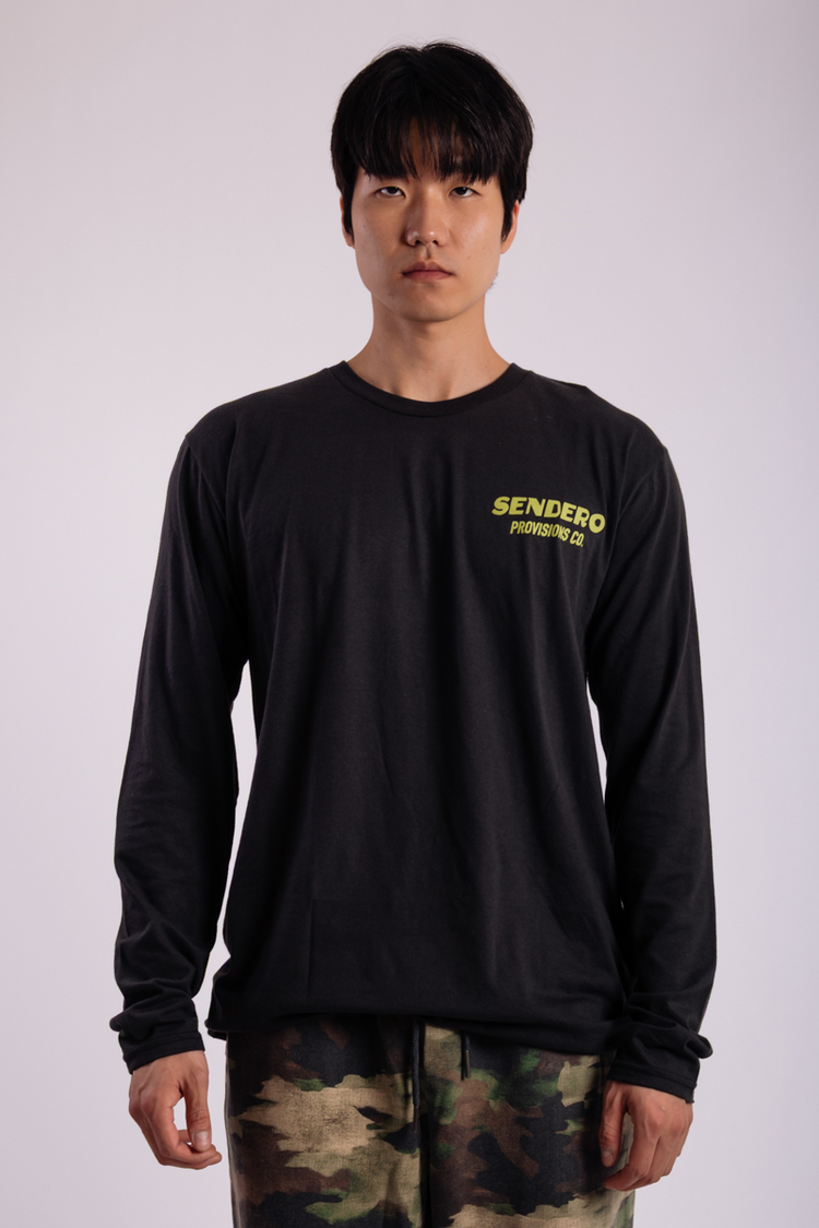 Deer Fishers Long Sleeve Tee - BLK