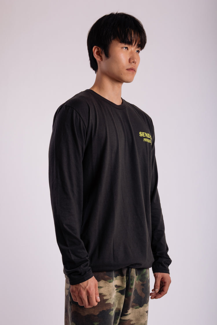 Deer Fishers Long Sleeve Tee - BLK