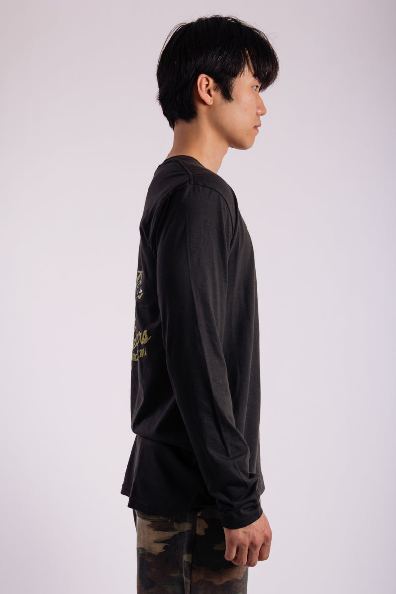 Deer Fishers Long Sleeve Tee - BLK