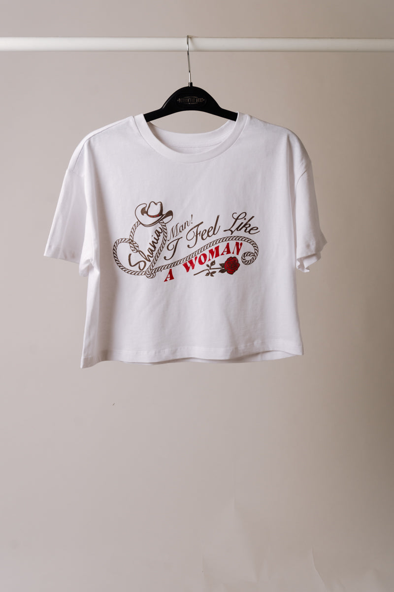 Shania - Feel Like A Woman Crop Tee
