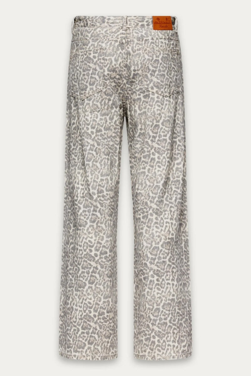 Shelly Leopard Wide Leg Jeans - LEO