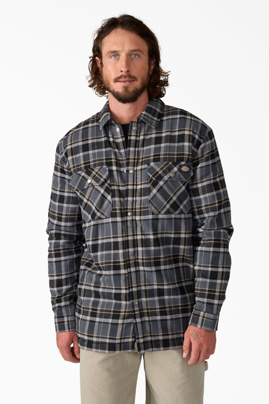 Sherpa Lined Flannel Jacket - GRY