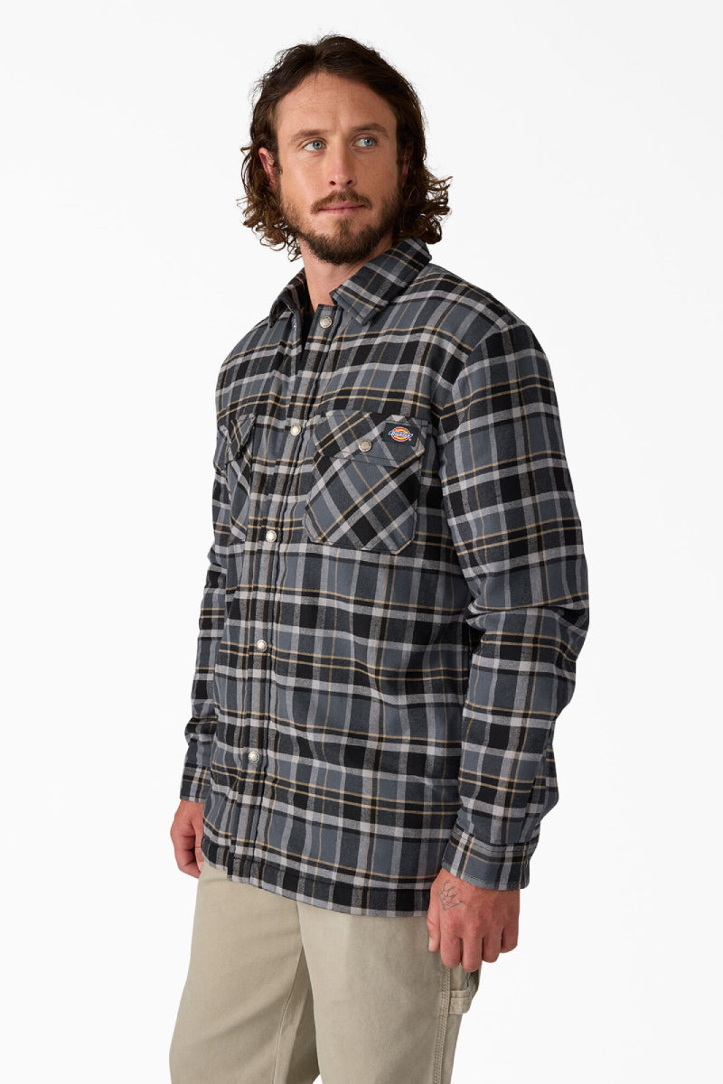 Sherpa Lined Flannel Jacket - GRY