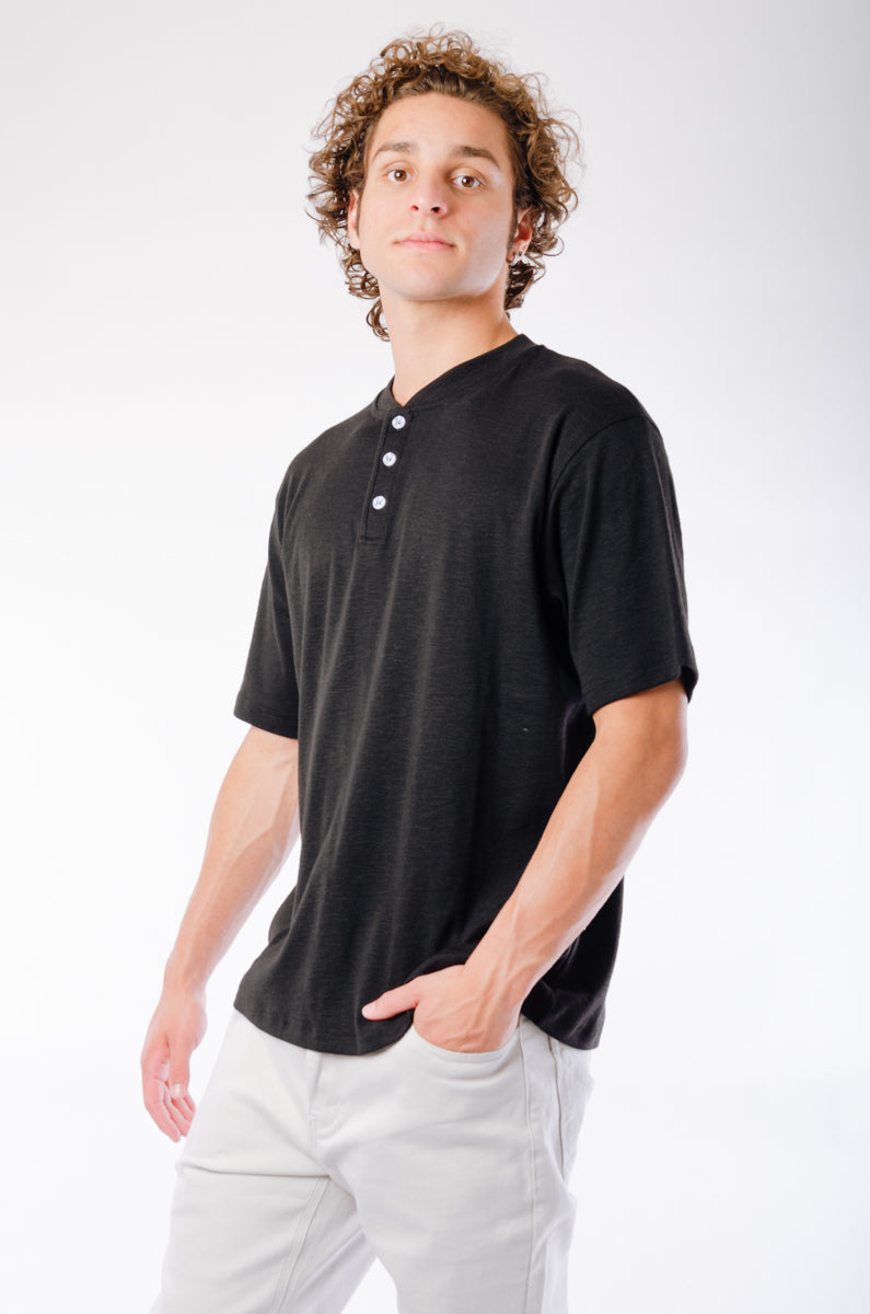 Short Sleeve Henley