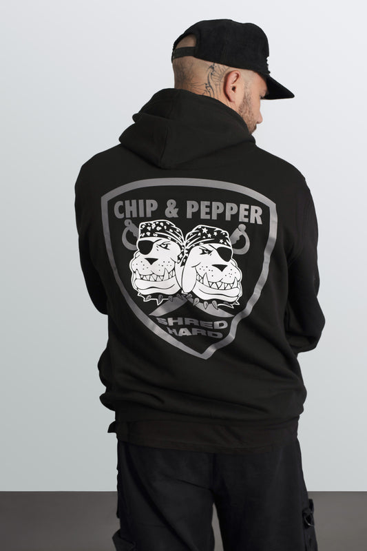 Unisex Shred Hard Hoodie - BLK