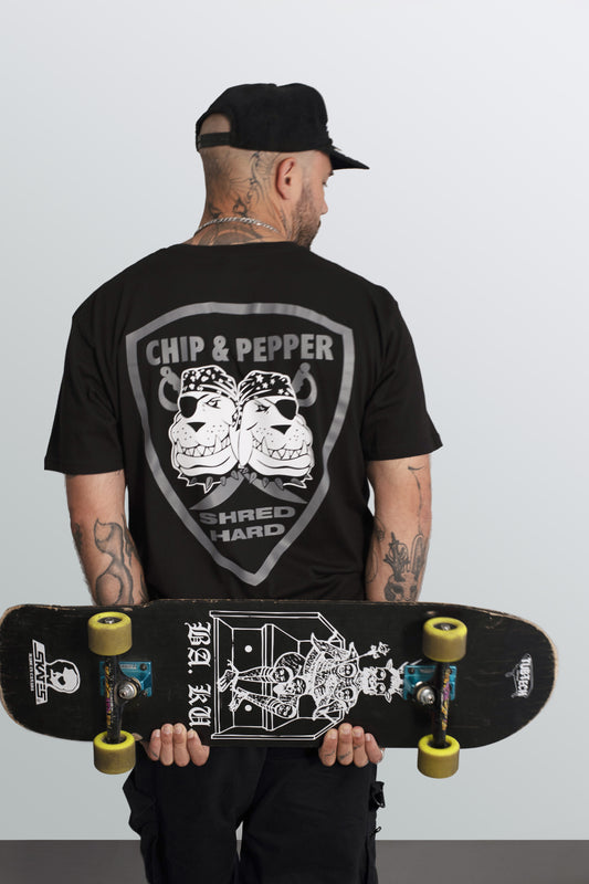 Unisex Shred Hard Tee - BLK