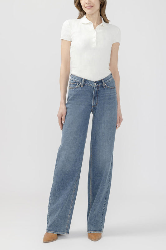 V-Front Wide Leg Jeans - 31