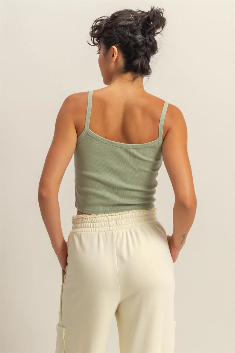 Snap Front Tank Top - SAG