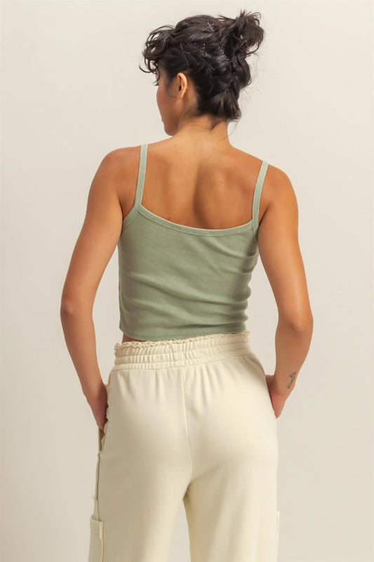 Snap Front Tank Top - SAG