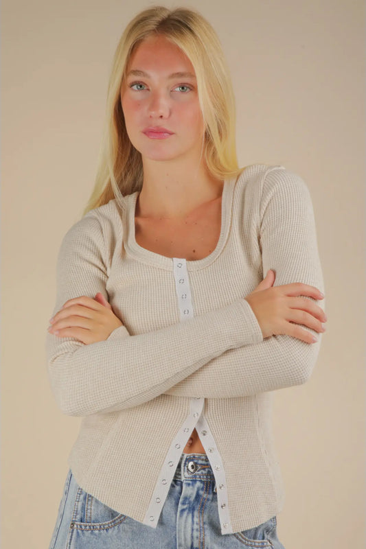 Snap Front Thermal Long Sleeve - OAT