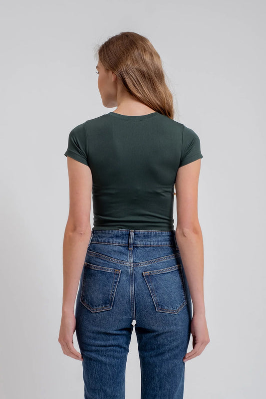 Solid Crop Tee - HUN