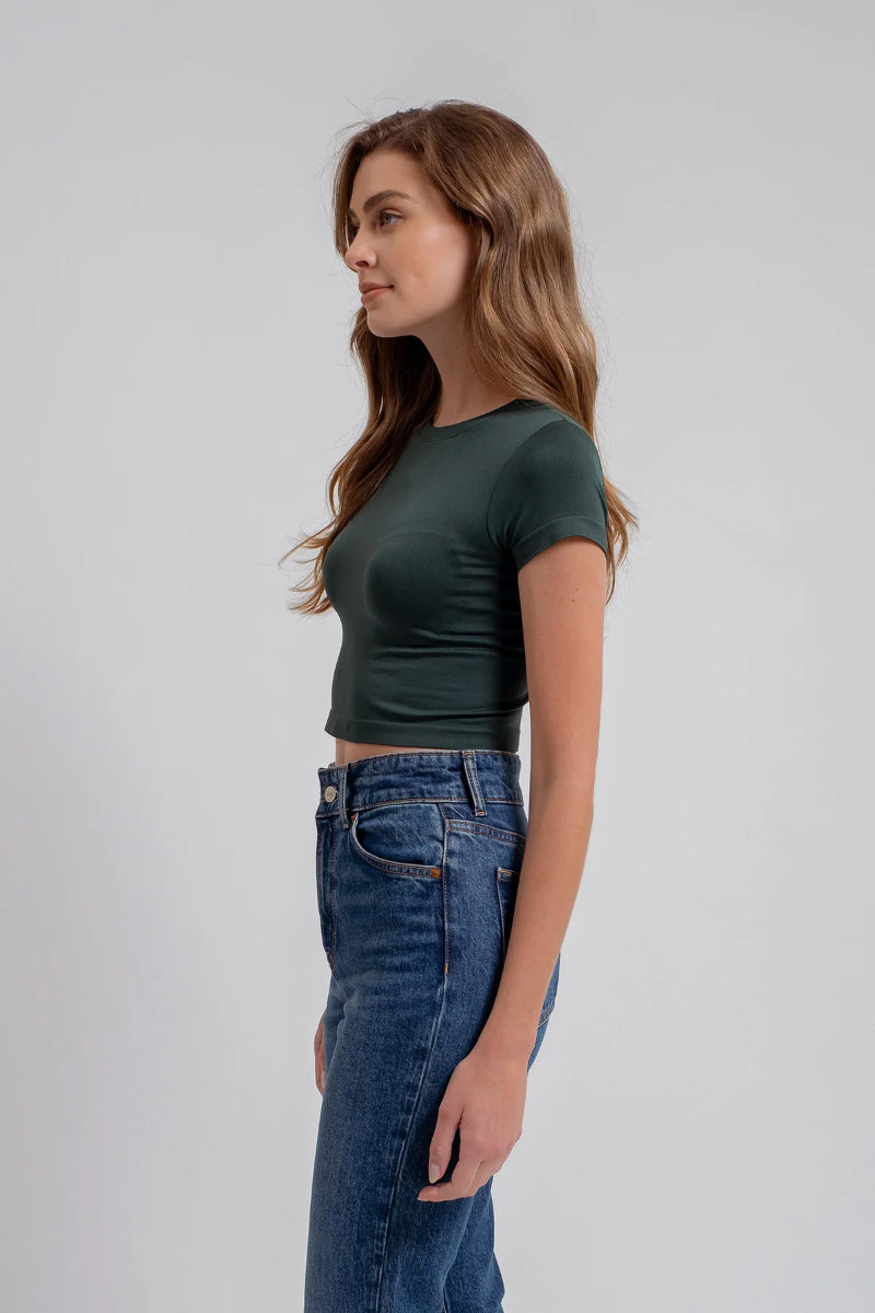 Solid Crop Tee - HUN