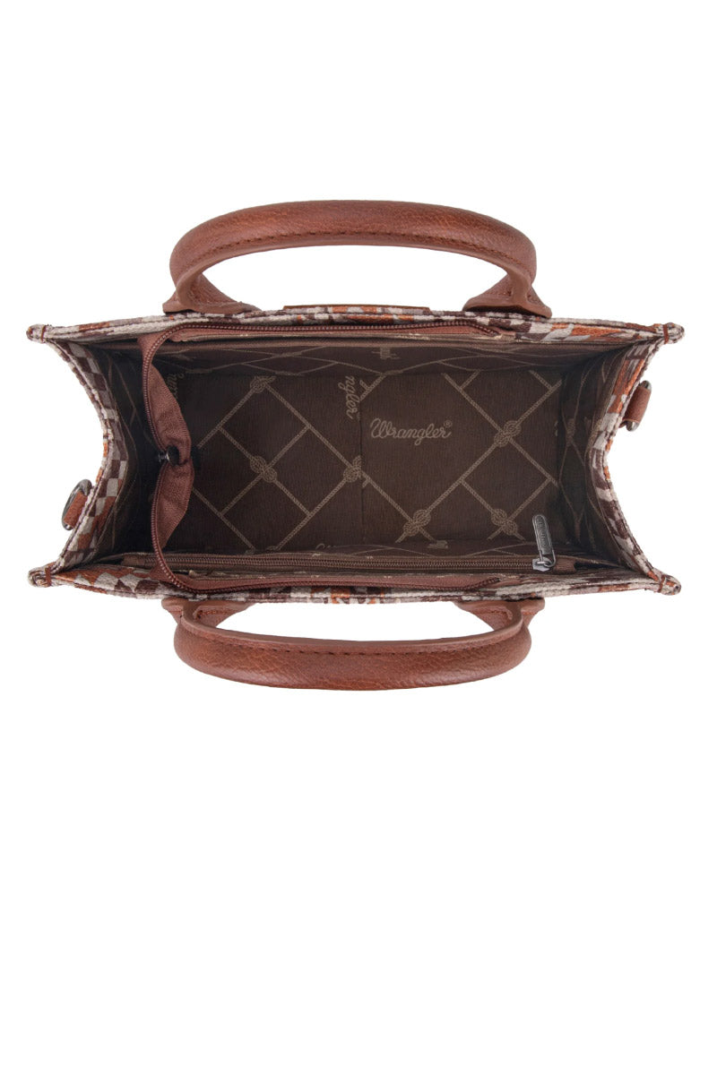 Southwest Crossbody Mini Tote - BRN