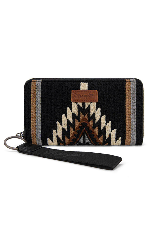 Southwestern Knitted Wallet - BLK