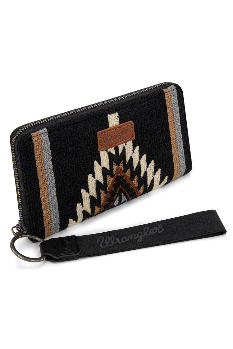 Southwestern Knitted Wallet - BLK