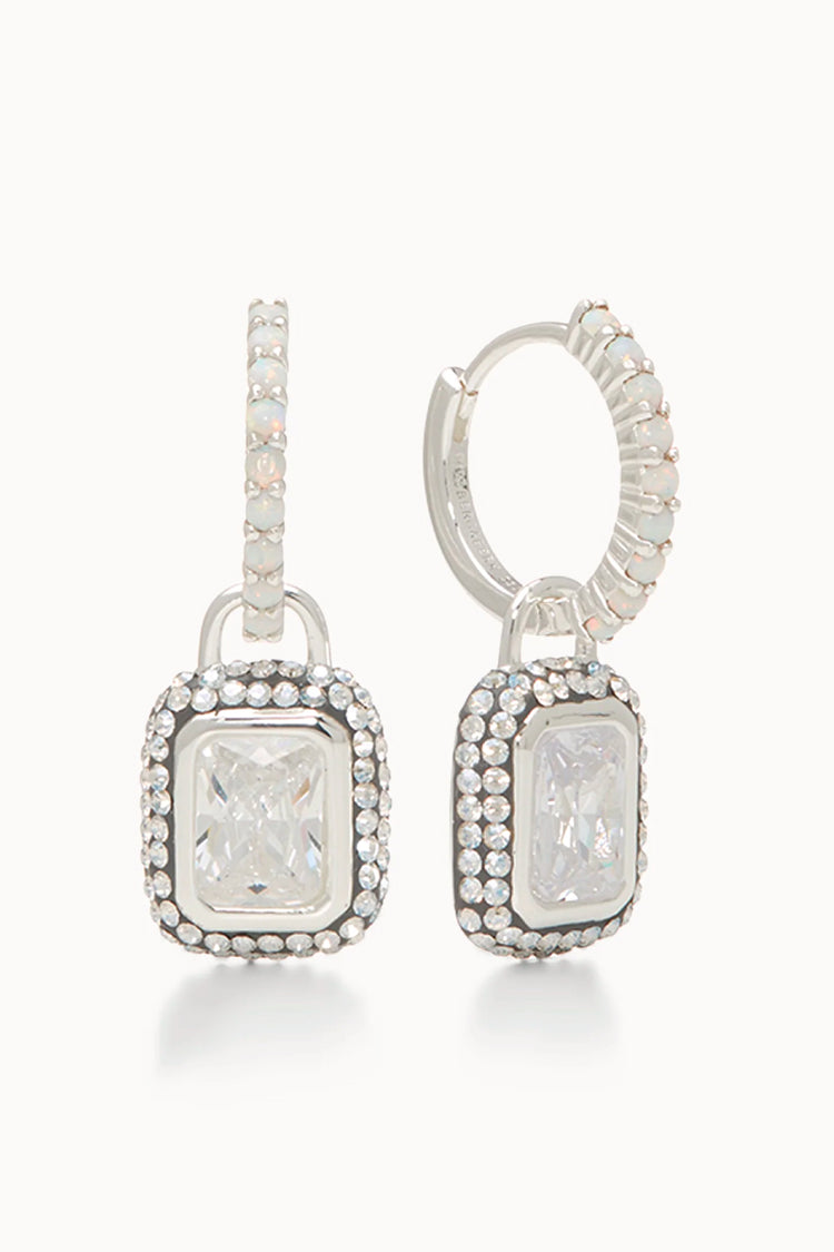 Sparkle Convertible Hoop Earrings - MOON