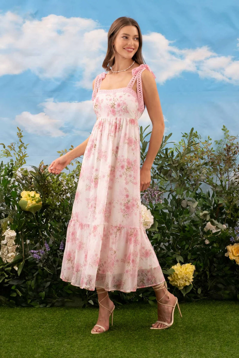 Spring Blossom Maxi Dress - PNK