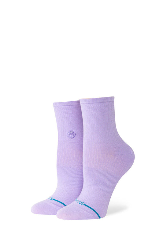 Fine Rib Quarter Sock - PUR