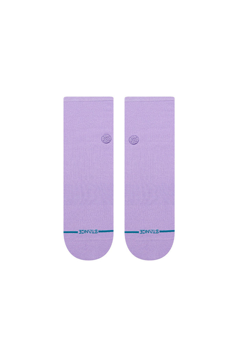 Fine Rib Quarter Sock - PUR