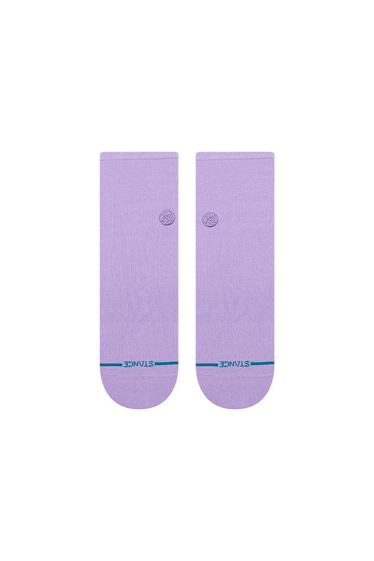 Fine Rib Quarter Sock - PUR