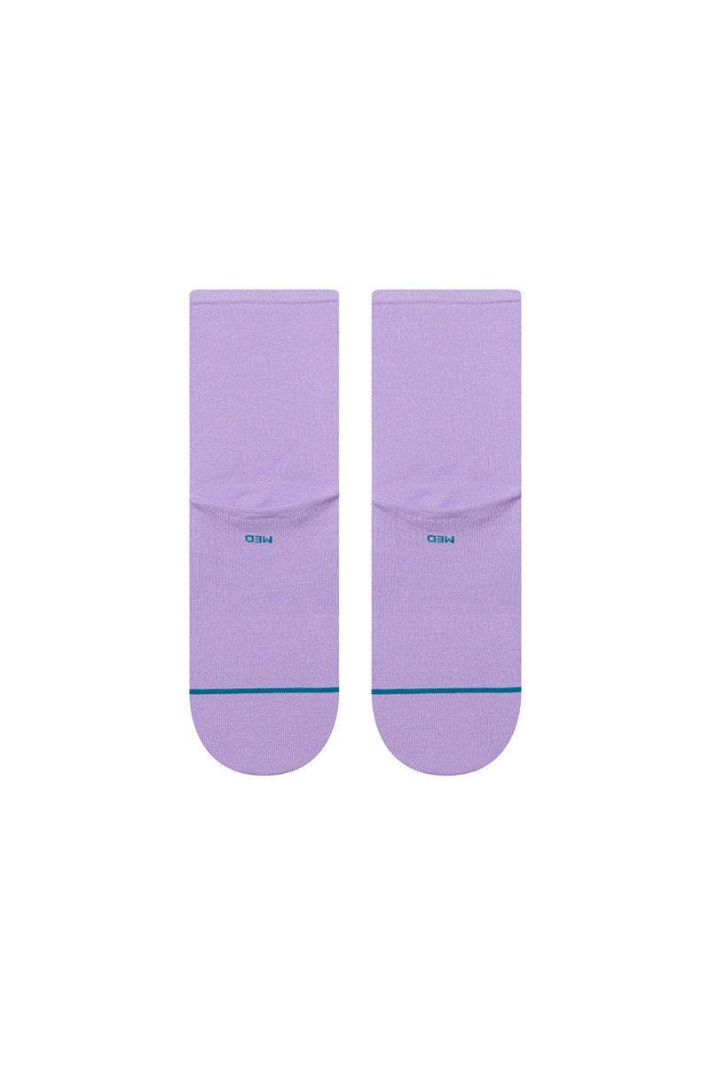 Fine Rib Quarter Sock - PUR