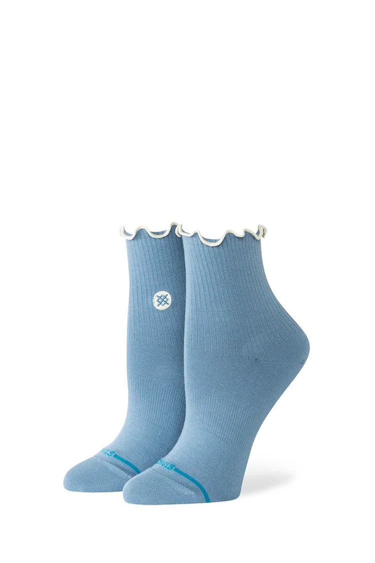 Pop Ruffle Icon Quarter Sock - BLU