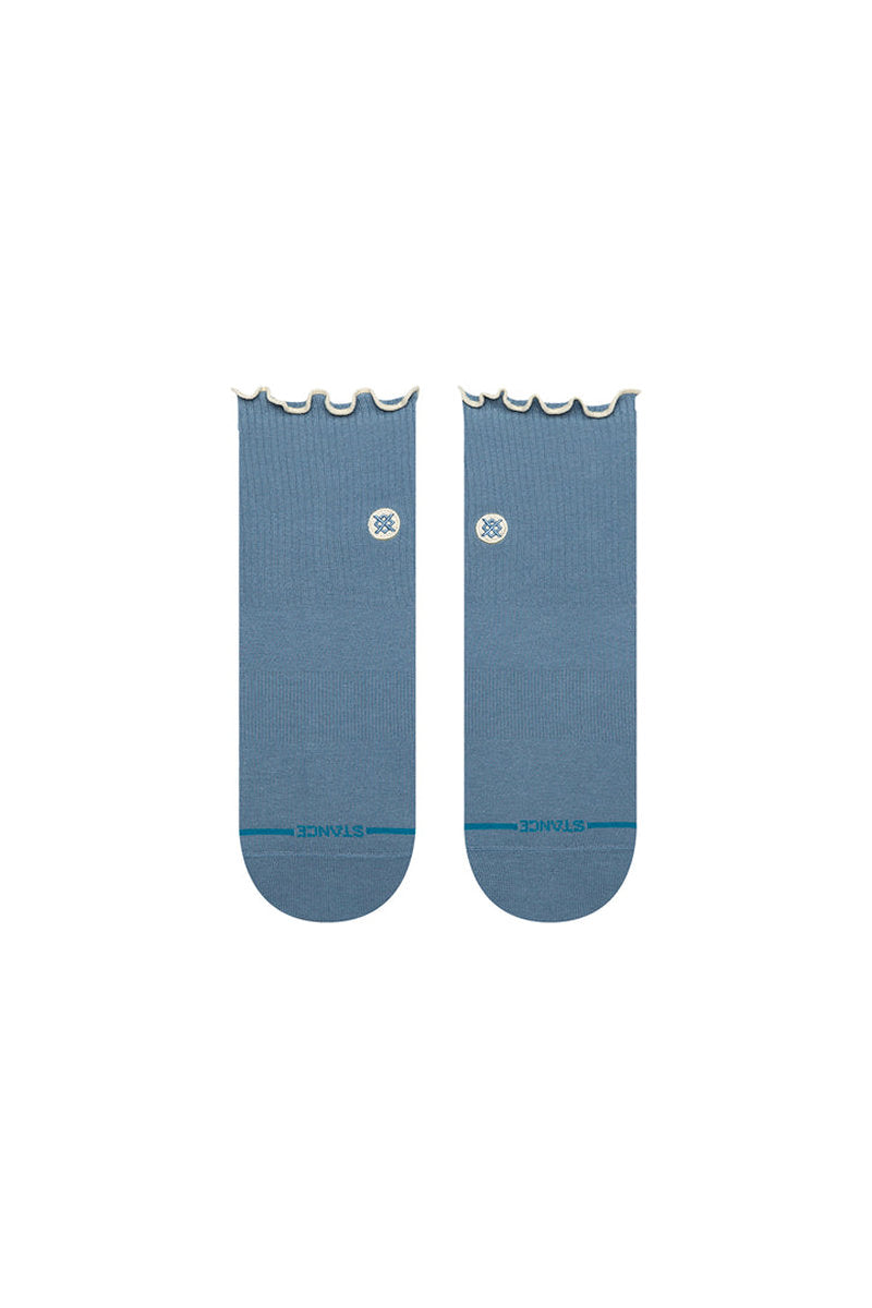 Pop Ruffle Icon Quarter Sock - BLU