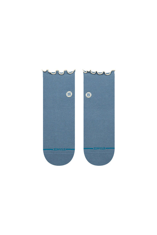Pop Ruffle Icon Quarter Sock - BLU