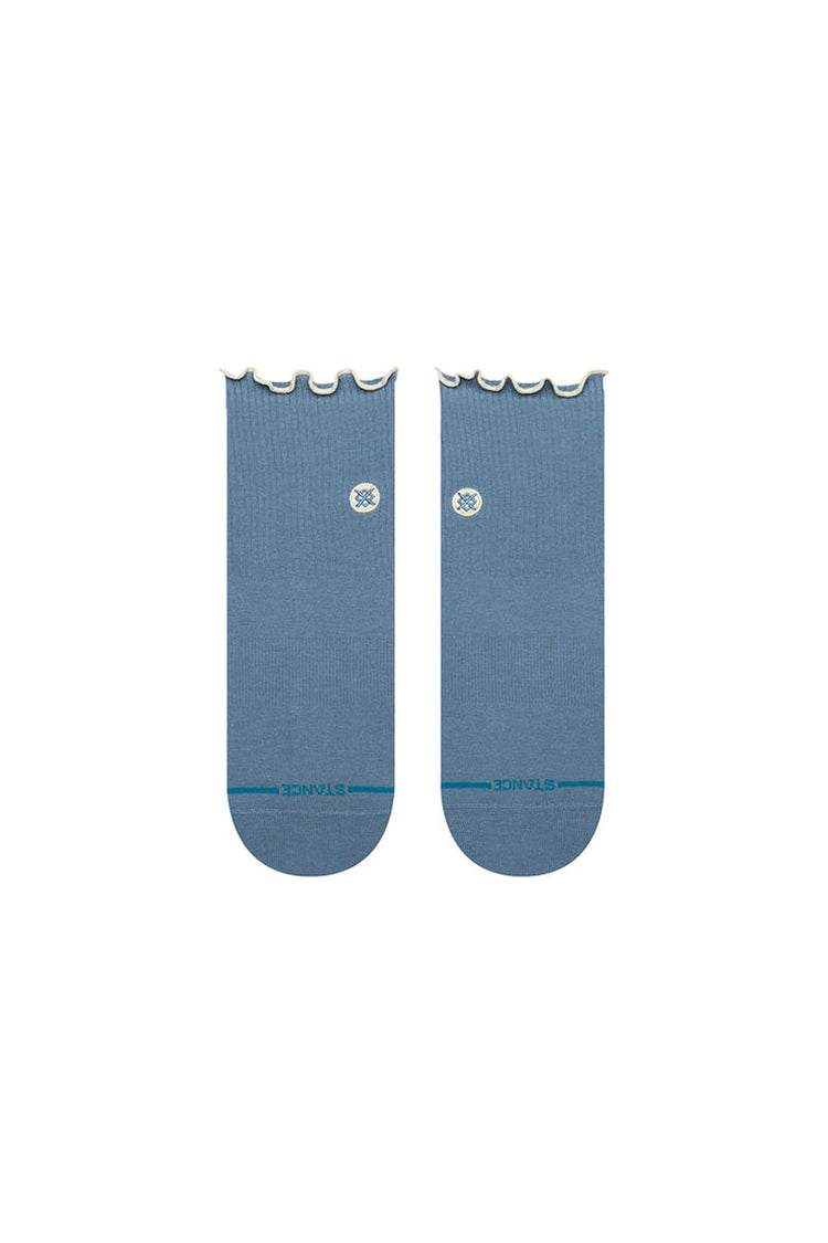Pop Ruffle Icon Quarter Sock - BLU