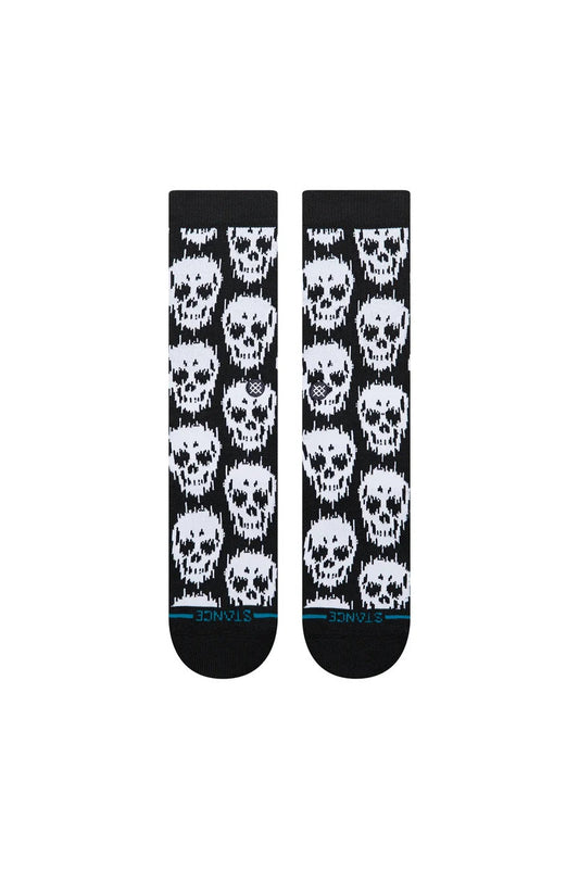 Static Skull Sock - BLK