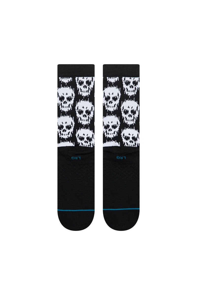 Static Skull Sock - BLK