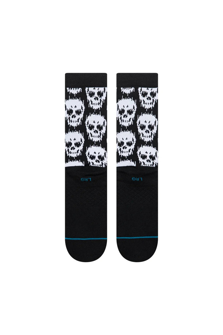 Static Skull Sock - BLK