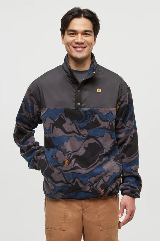 Stave 1/4 Snap Jacket  - BLK