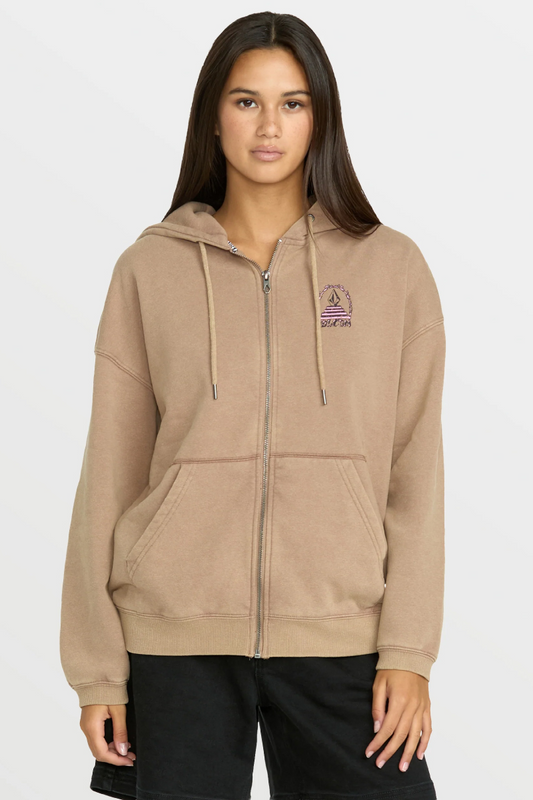 Stone Art Up Zip Hoodie - HZL