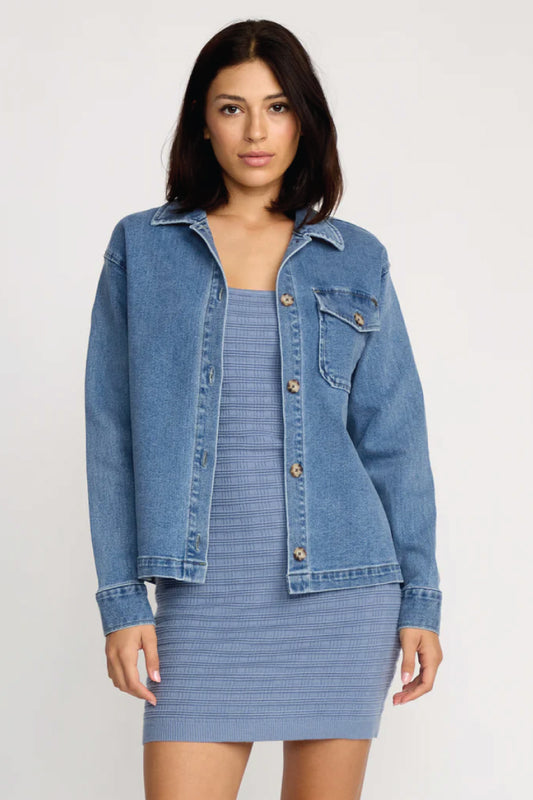 Stoned Boyfriend Shacket - DER