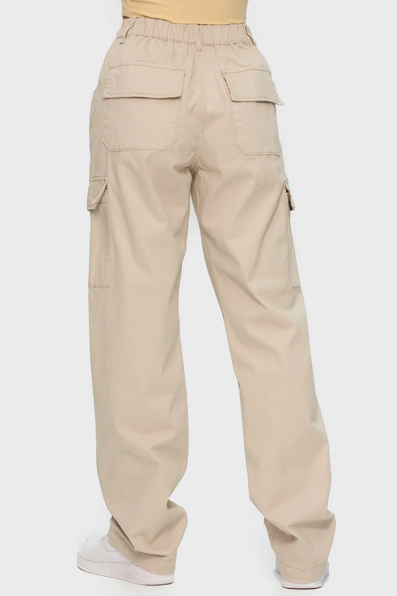 Straight Cut Cargo Pants - CRM