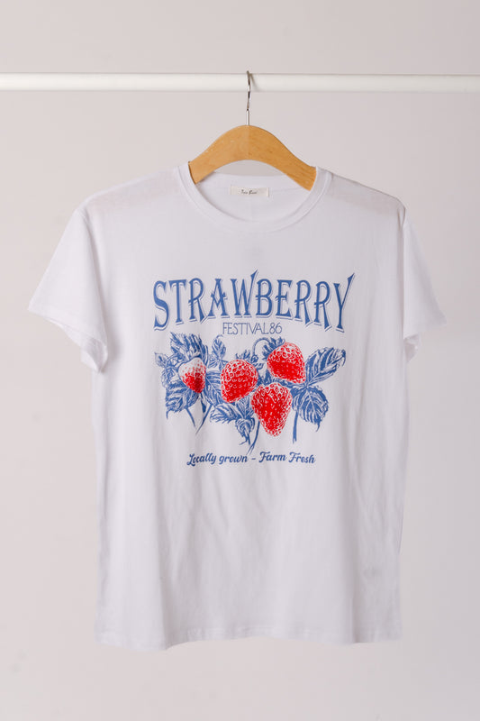 Strawberry Fest Tee - WHT