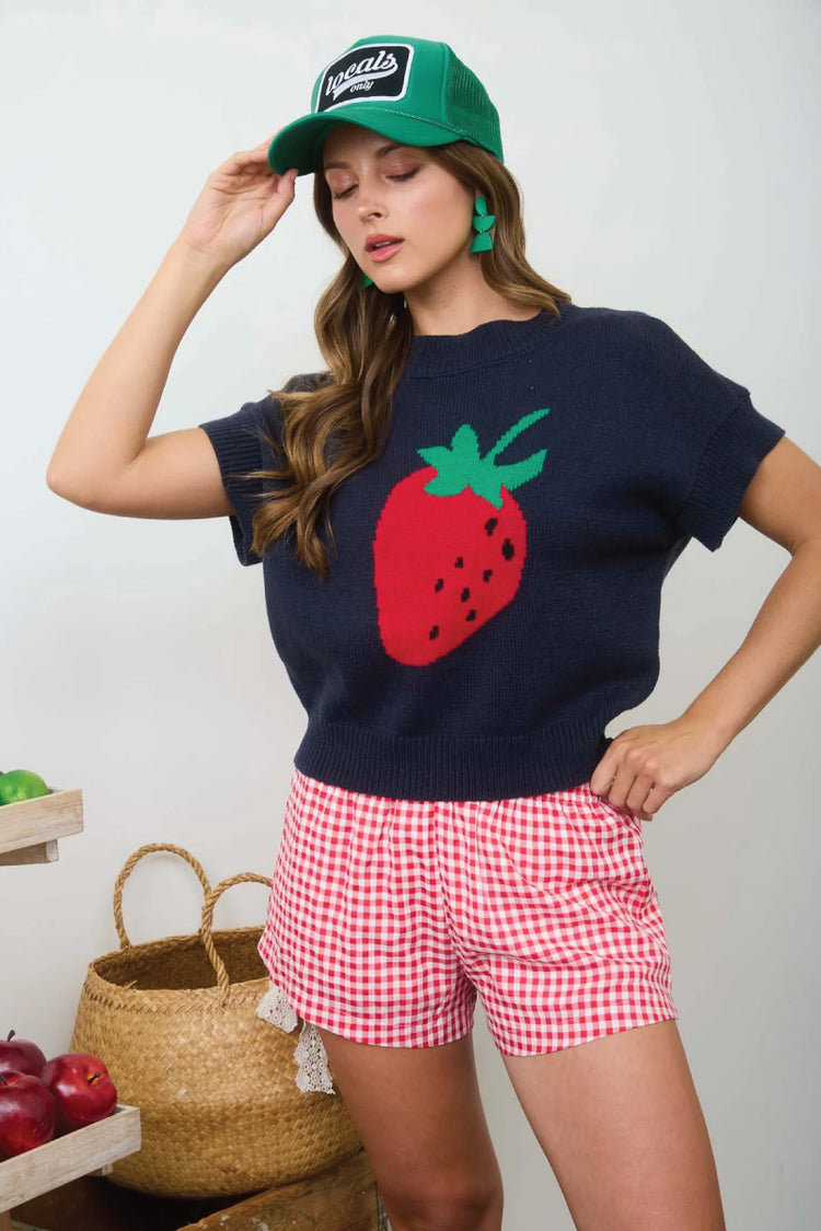 Strawberry Sweater - NVY