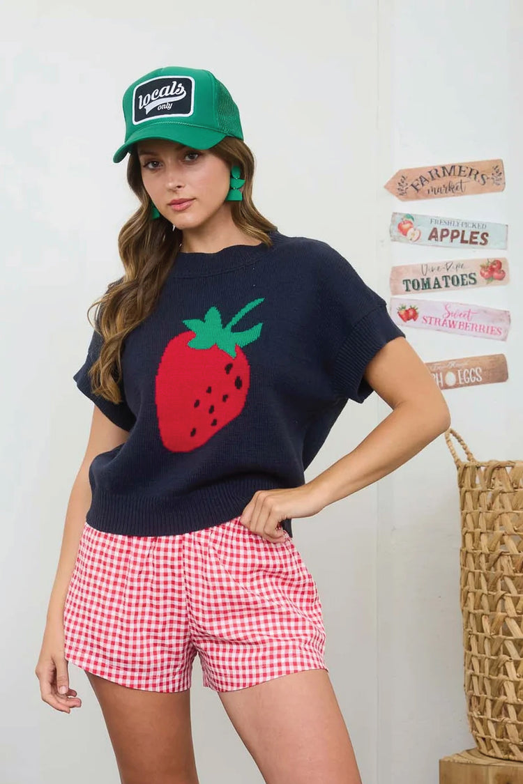 Strawberry Sweater - NVY