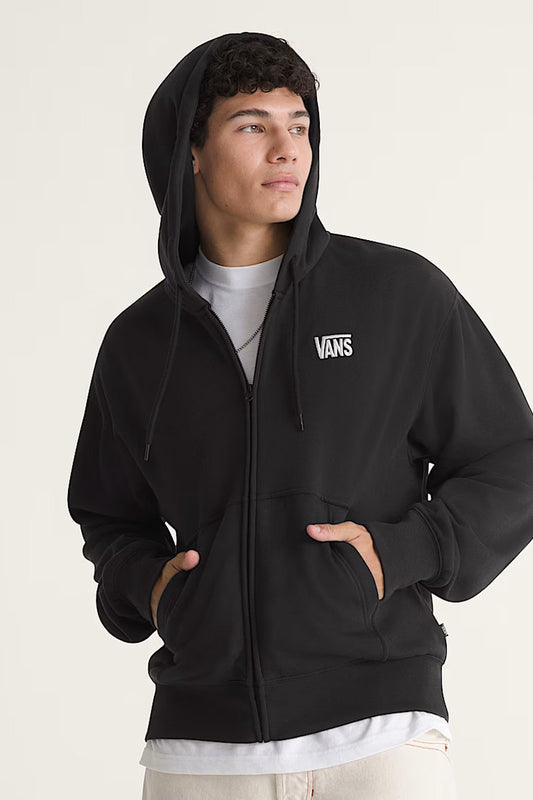Stretch Logo Full Zip Hoodie - BLK