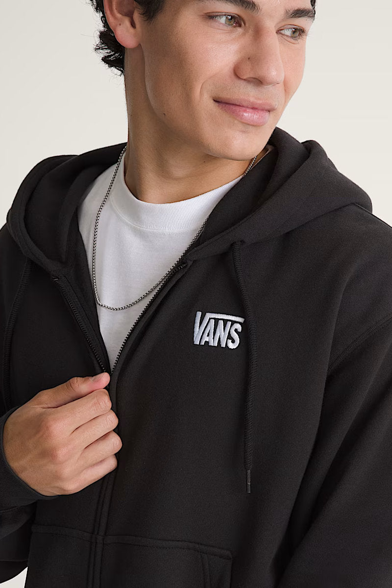 Stretch Logo Full Zip Hoodie - BLK