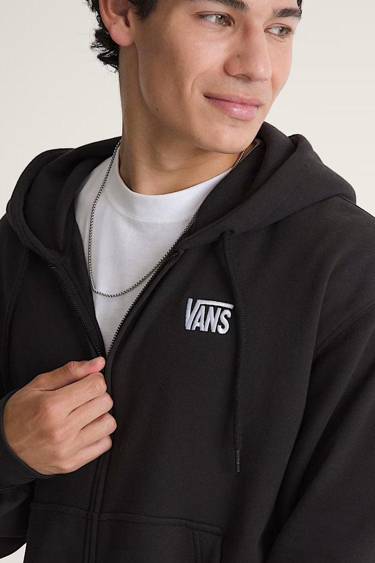 Stretch Logo Full Zip Hoodie - BLK